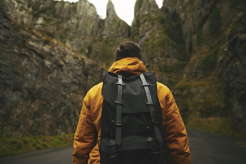 Backpacking in the wilderness